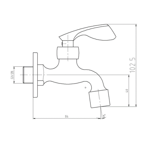 Short bath tap for washing machine faucet spigots